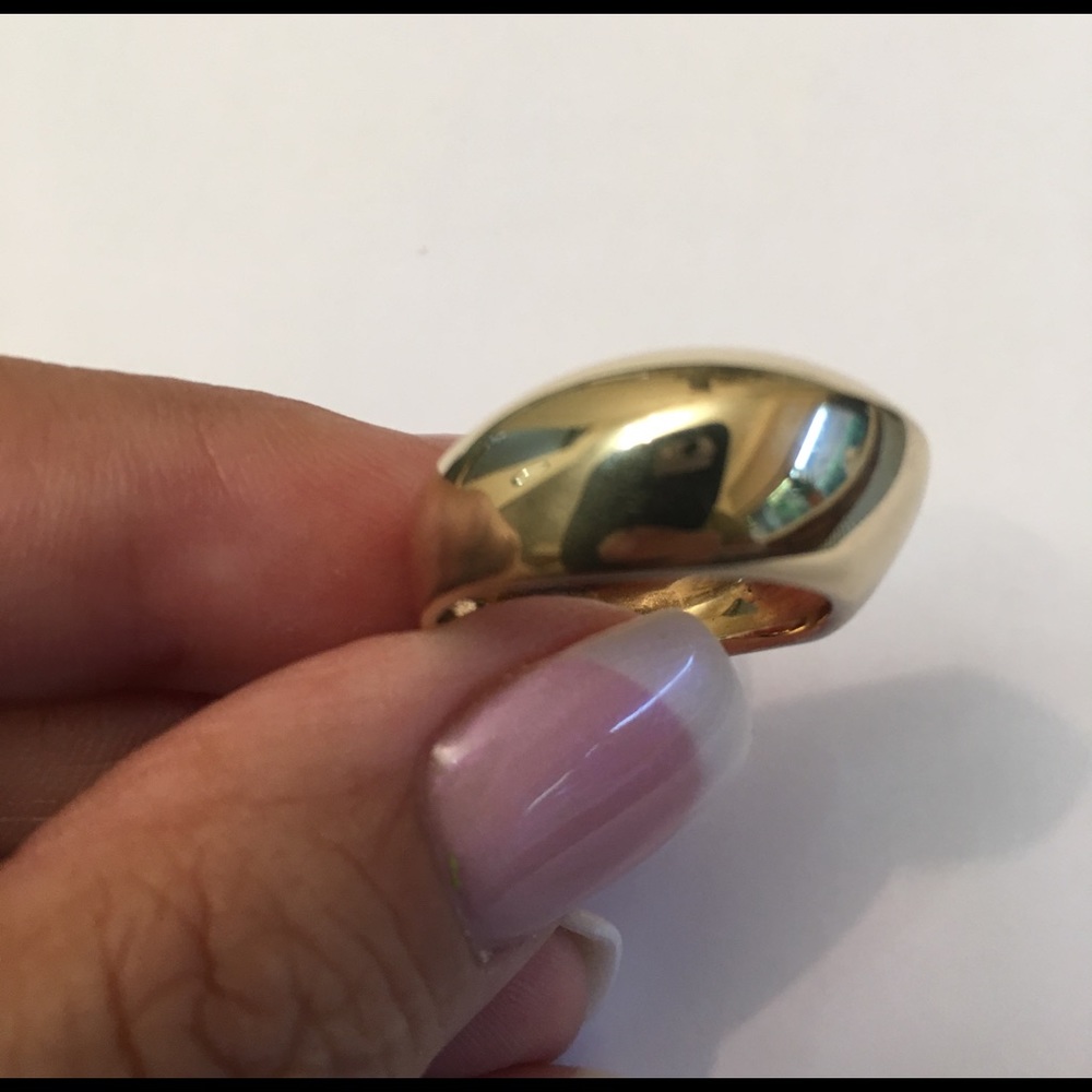14k Solid Gold Modernist Dome Ring 6.75